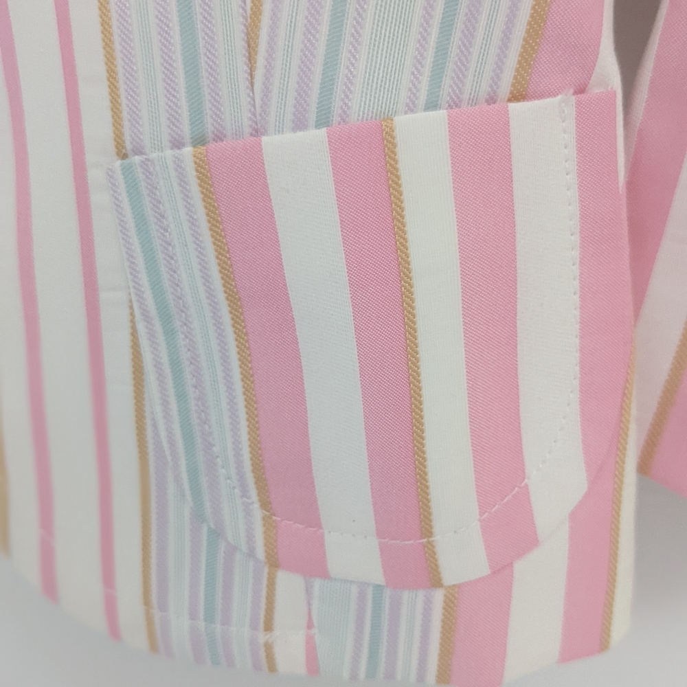 Zara Basic Striped Fitted Jacket - image 4